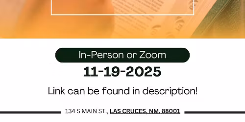 \u2705Wednesday\u2705 (6pm) Las Cruces & Online (Zoom)