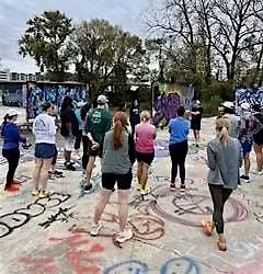 Peace themed run from TAOH Outdoor Gallery (4 miles)