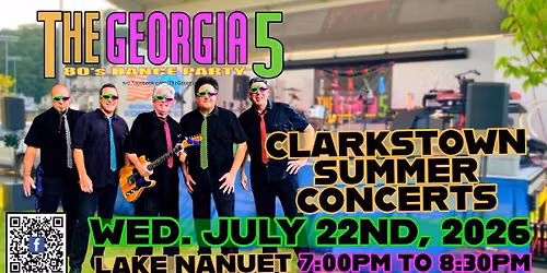 Town of Clarkstown Summer Concert Series Presents: The Georgia 5: 80\u2019s Dance Party at Lake Nanuet