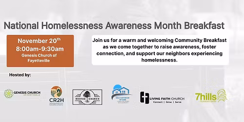 National Homelessness Awareness Month Breakfast