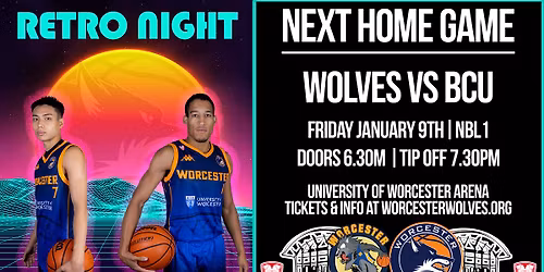 FRIDAY NIGHT BASKETBALL |RETRO NIGHT - Worcester Wolves vs Manchester Magic - NBL1