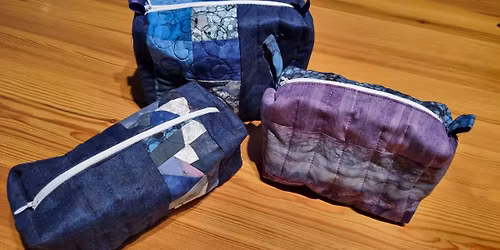 Patchwork pencil or make up case