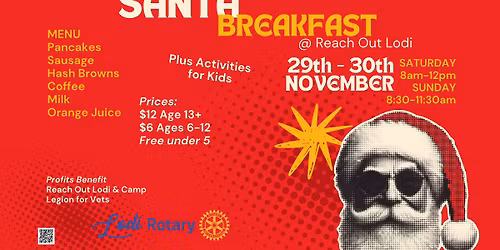 Lodi Rotary Santa Breakfast
