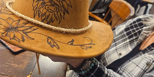 Suede Western Hat or Baseball Cap Burning Workshop