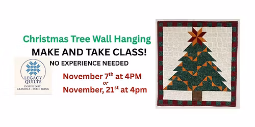 Christmas Tree Wall Hanging Class 1