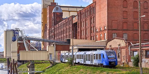 Hafenrundfahrt mit dem Zug durch den Mannheimer Industriehafen