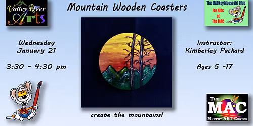 Mountain Wooden Coasters