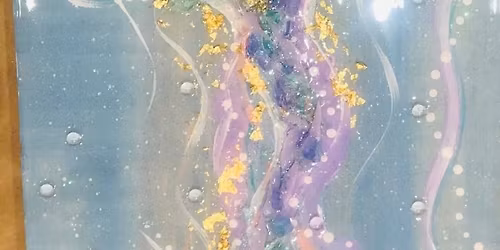 Jelly- Fish Crushed Glass Canvas