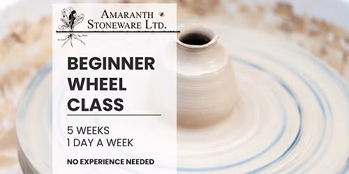 5 Week Beginner Pottery Wheel Class
