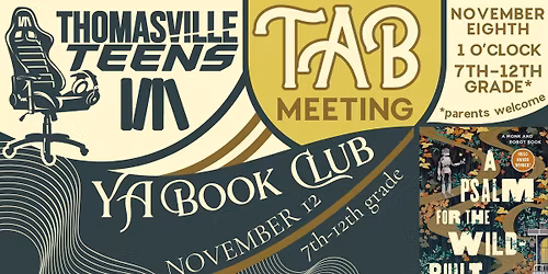 Thomasville Teens: YA Book Club (7th-12th Grade)