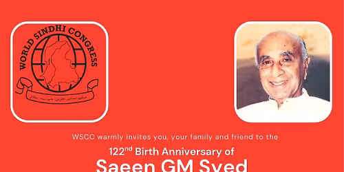 WSC- UK: 122nd Birth Anniversary of Saeen GM Syed