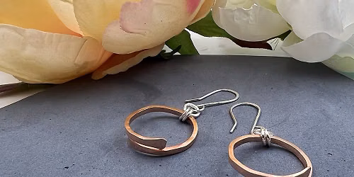 Mixed Metal Silver & Copper Wrap Earrings Workshop