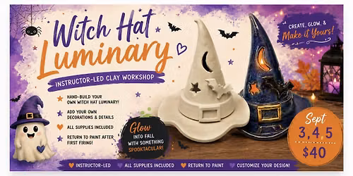 Clay Witch Hat Luminary 