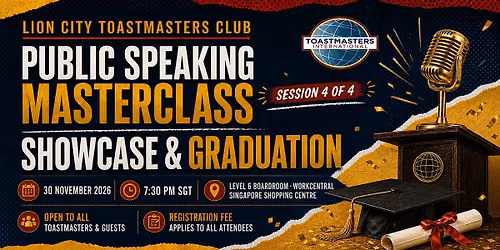 Public Speaking Masterclass: Showcase & Graduation