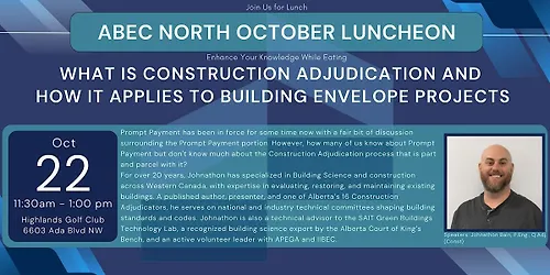 ABECN Oct Luncheon - Construction Adjudication and Application to BE