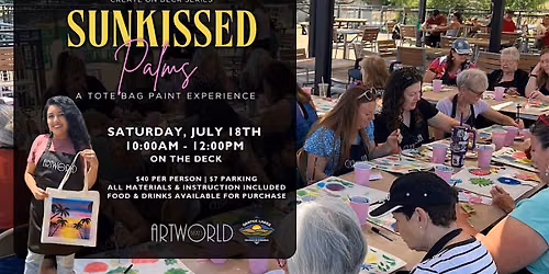 Sunkissed Palms: A Tote Bag Paint Experience