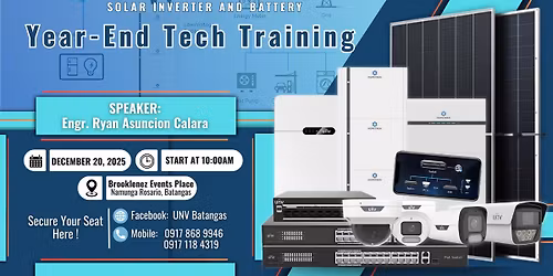 UNV Batangas and Hopetrek Year-End Tech Training