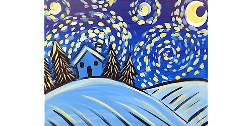 Winter Sky With Stars - Paint and Sip in Denver | Classpop!\u2122