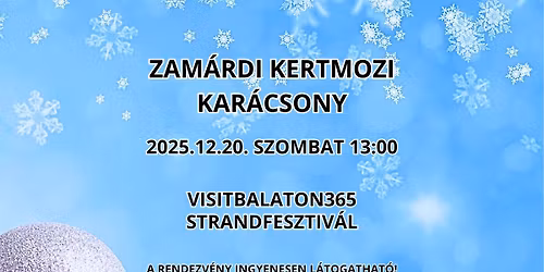 ZAM\u00c1RDI KERTMOZI KAR\u00c1CSONY - 2025.12.20. SZOMBAT 13:00