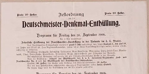 Save the Date - 120 Jahre Deutschmeisterdenkmal
