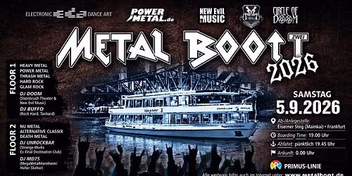 Das MetalBoot 2026 - Nr. 2 - Deine MetalParty auf dem Main! - 2 Floors