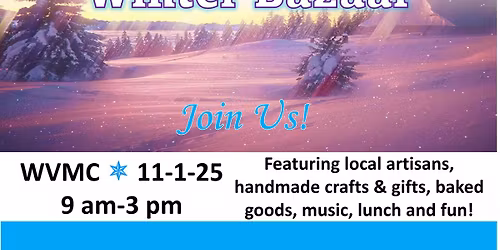 WINTER BAZAAR - NOVEMBER 1st  9:00 am - 3:00 pm