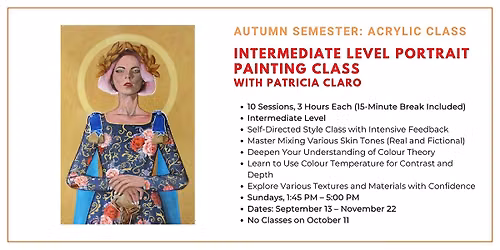 Autumn Semester Acrylic Class: Intermediate Level Portrait Painting