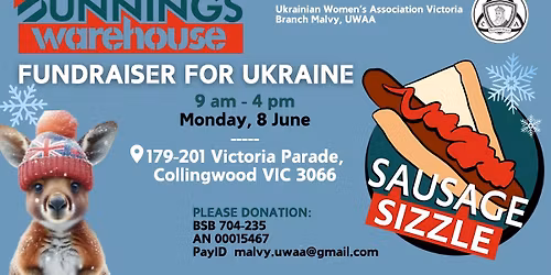 Sausage Sizzle fundraiser for Ukraine \ud83c\uddfa\ud83c\udde6