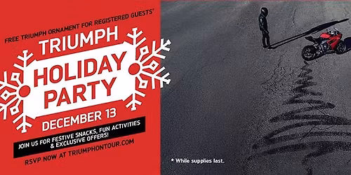 Triumph Holiday Party at MOMS Motorsports!