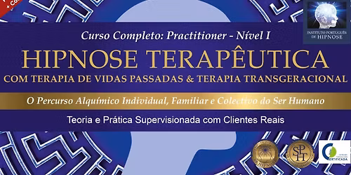 CURSO HIPNOSE TERAP\u00caUTICA, TERAPIA DE VIDAS PASSADAS & TERAPIA TRANSGERACIONAL  - SETEMBRO 2026