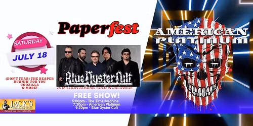 American Platinum @ Paperfest w\/ Blue Oyster Cult