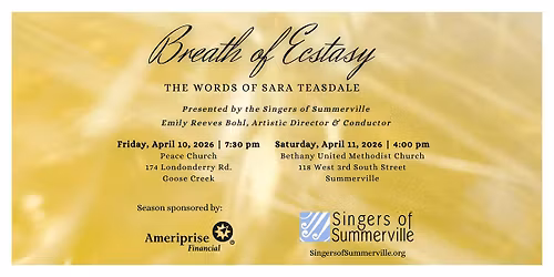 Breath of Ecstasy - a choral concert in Goose Creek, SC