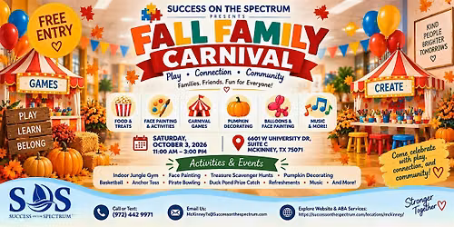 FREE Autism Family Fall Carnival \u2013 Sensory-Friendly Fun | McKinney