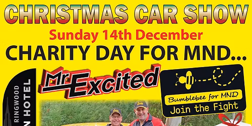 Mr Excited & Bumblebee for MND Charity Show & Shine 14th December Manhattan Hotel Ringwood