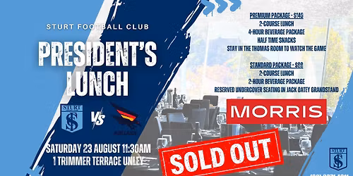 President's Lunch - Sturt vs Adelaide