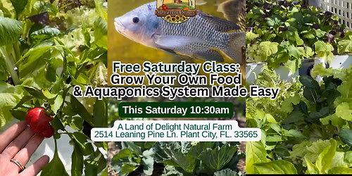 FREE CLASS: Successfully Grow in Central Florida & Aquaponics System Made Easy