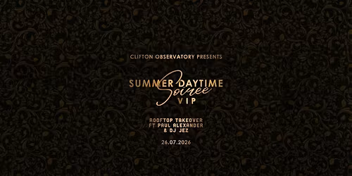 Exclusive Summer Daytime VIP Soiree Launch Party Clifton Observatory