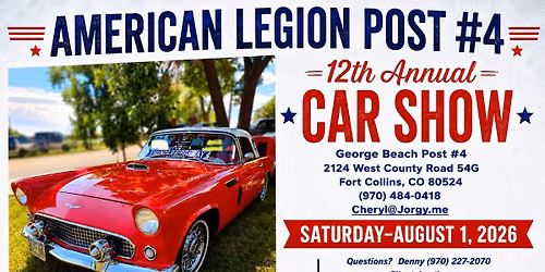 12th Annual Post 4 Car Show