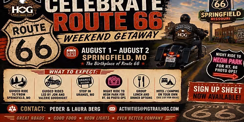 HOG2075 Weekend Getaway Springfield August 2026