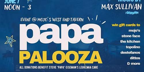 PAPAPALOOZA Benefit Concert With Max Sullivan