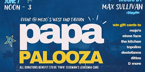 PAPAPALOOZA Benefit Concert With Max Sullivan