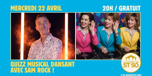\ud83d\udc83\ud83d\udd7a BLINDTEST \/ QUIZZ MUSICAL DANSANT AVEC SAM ROCK \ud83d\udd7a\ud83d\udc83 GRAUIT