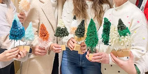 Retro Bottle Brush Trees with LaCott Fine Art