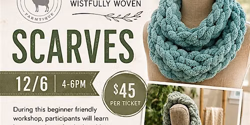 CHUNKY NIT SCARVES W\/ WISTFULLY WOVEN