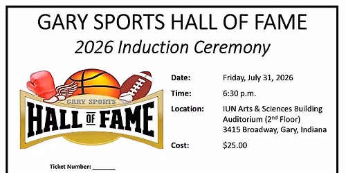 Gary Sports Hall of Fame - 2026 Induction Ceremony