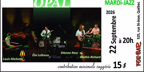 OPAL quartet au Mardi-Jazz
