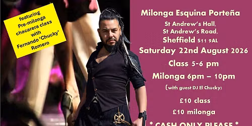 Milonga Esquina Porte\u00f1a with Pre -milonga Chacarera class