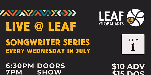 LIVE @ Leaf - Songwriter Series