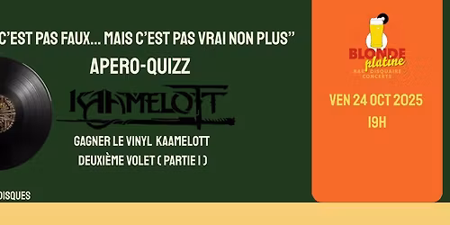Ap\u00e9ro Quizz sur le th\u00e8me de Kaamelott pour gagner la nouvelle B.O en vinyl