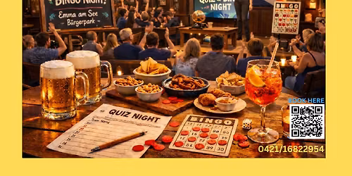 English Pub Quiz and Bingo Night